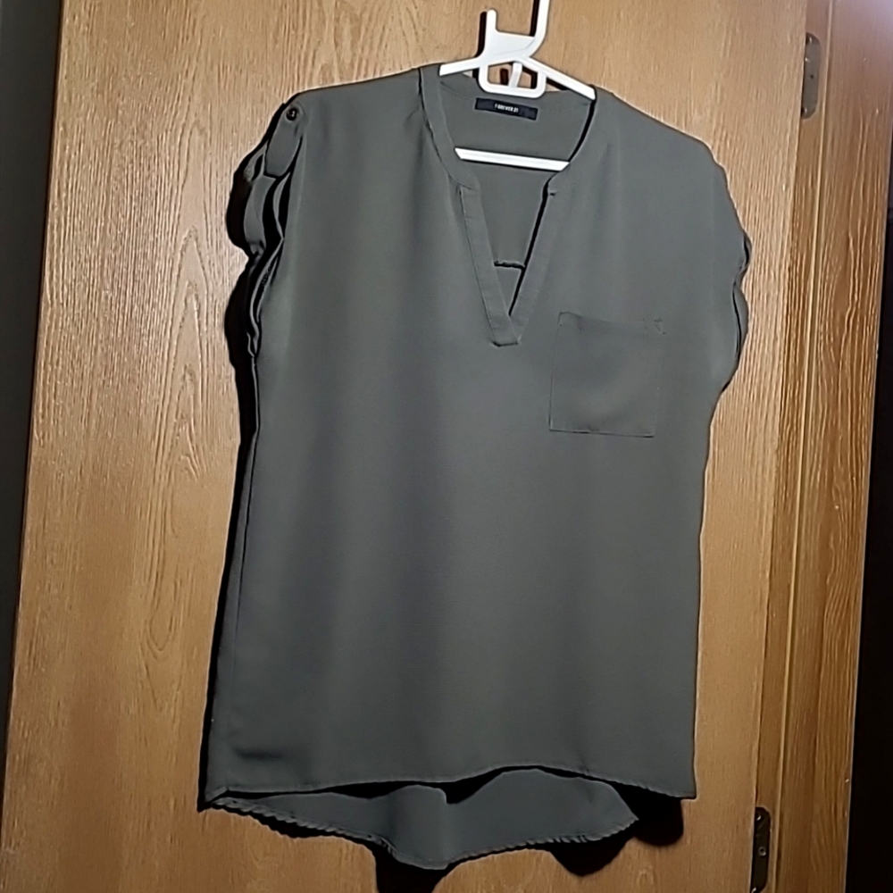 Forever 21 green medium top